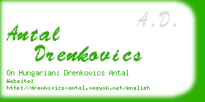 antal drenkovics business card